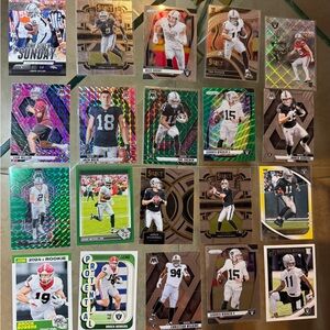 20 card lot Las Vegas Raiders Jack Bech pink mosaic rc Maxx Crosby Brock Bowers